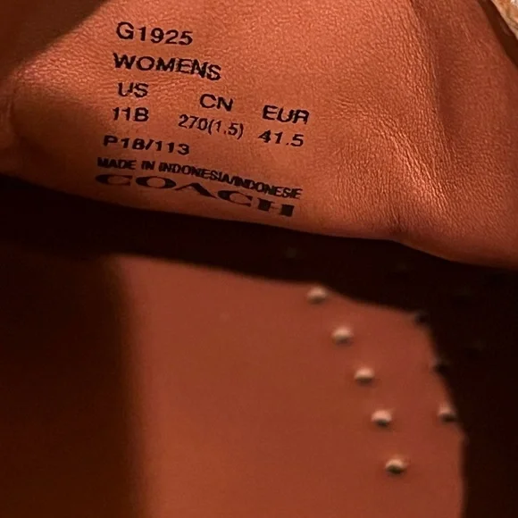 Coach Women’s Sz 11 White Leather Slip On Sneakers Star Embellishment Sequin - Picture 7 of 12